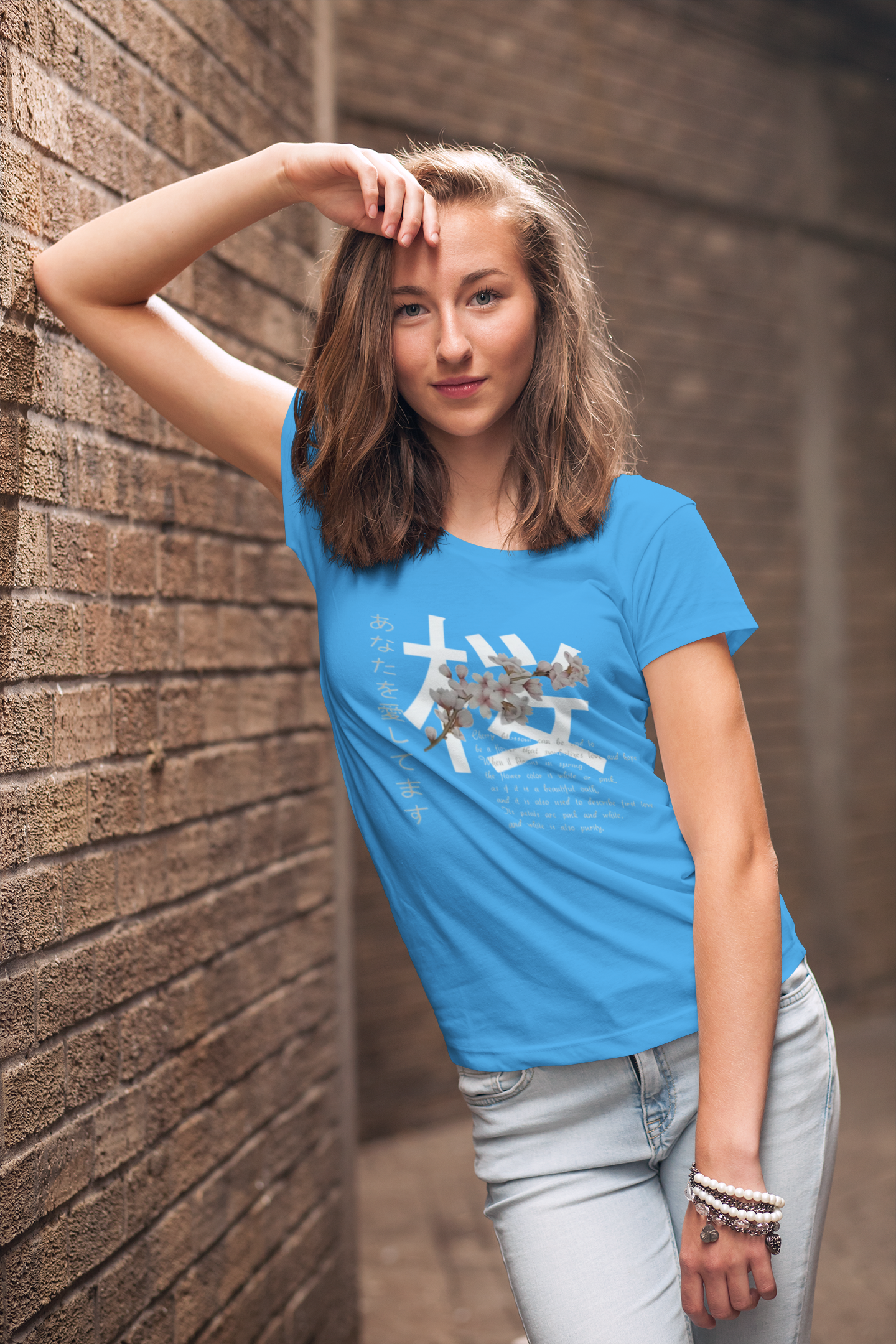 Kirschblüten Träume Womens Crewneck T-shirt
