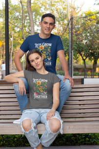 Lets Grow Together Premium Unisex Crewneck T-shirt – Soft & Tailored Fit
